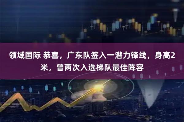 领域国际 恭喜，广东队签入一潜力锋线，身高2米，曾两次入选梯队最佳阵容